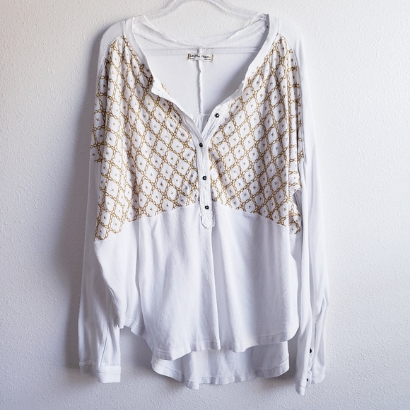 Free People Spirit Henley Tunic Long Sleeve Top - Picture 2 of 9